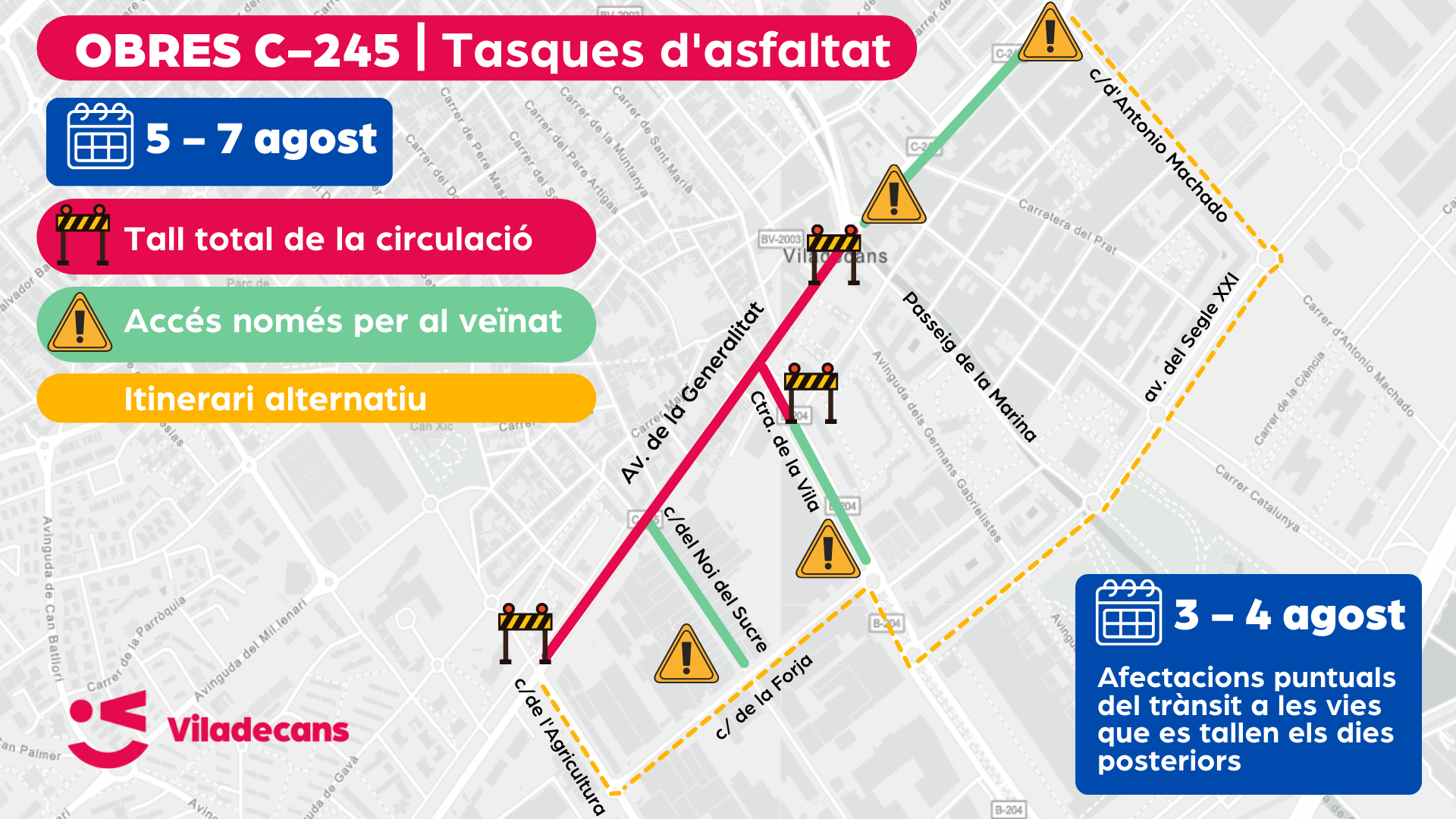 afectacions per l'asfaltat en l'avinguda Generalitat afectacions per l'asfaltat en l'avinguda Generalitat