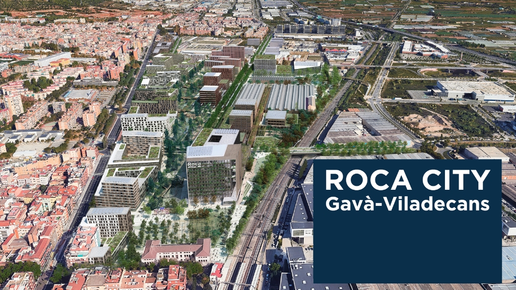 Render de Roca City a vista d'ocell Render de Roca City a vista d'ocell