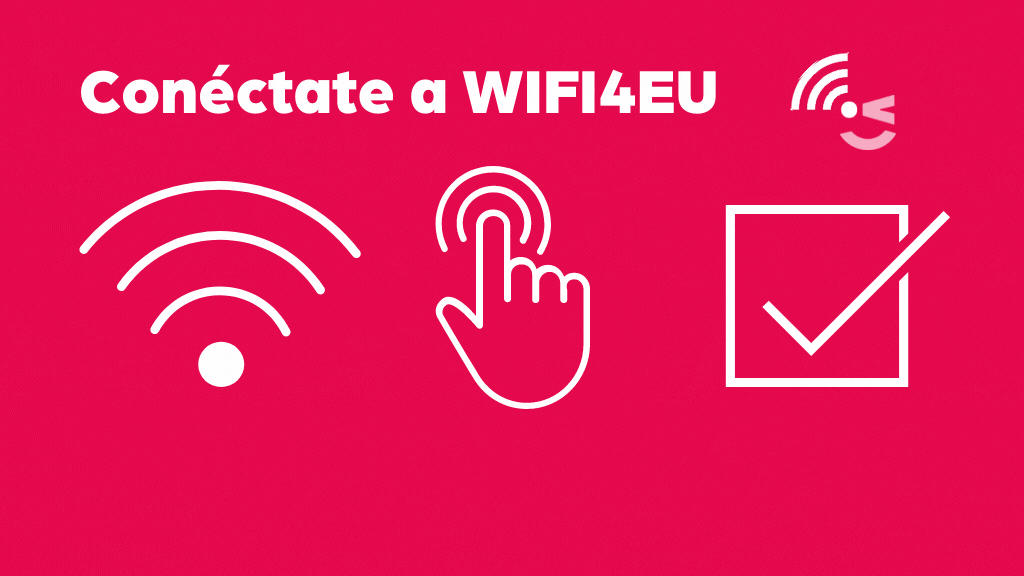Conéctate a wif4eu: enciende el wifi, escoge la red wifi4eu y acepta los términos y condiciones