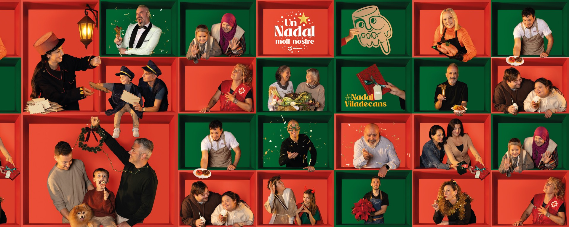 Imatge amb les persones que protagonitzen la campanya de Nadal