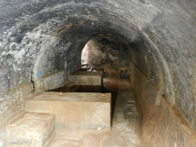 Carcabà del molí antic on s'emplaçaven els rodets