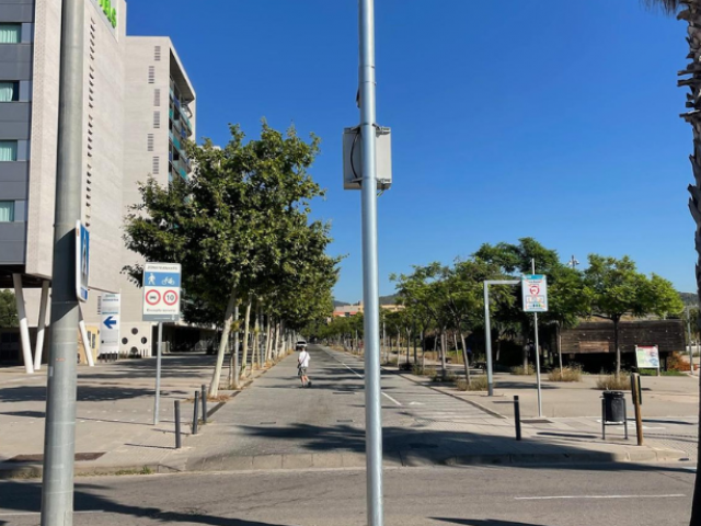 Càmera d'accés a l'avinguda d'Olof Palme