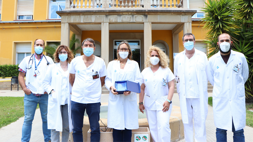 L'equip de l'Hospital amb el premi