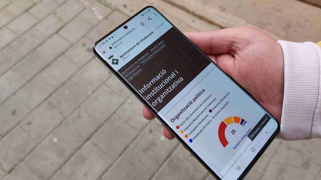 Consulta per mòbil del portal de transparència de Viladecans Consulta per mòbil del portal de transparència de Viladecans