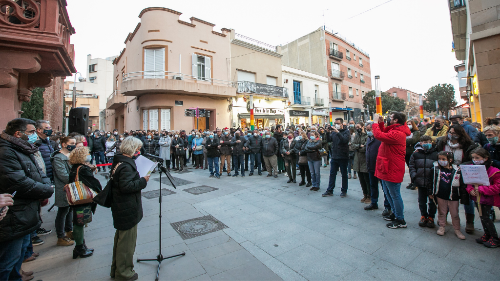 Concentració en suport a Ucraïna a la plaça de la Vila