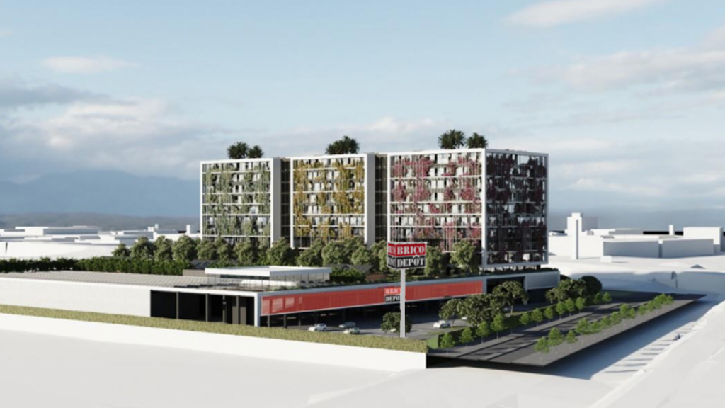 Imatge fotorealista del futur edifici de Brico Depot Imatge fotorealista del futur edifici de Brico Depot