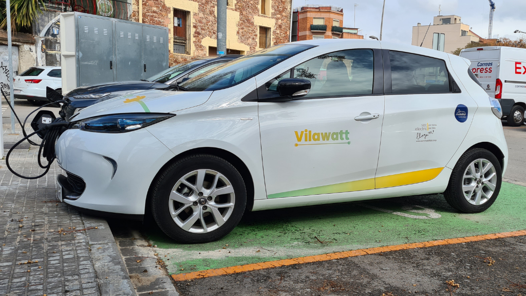 Cotxe elèctric del servei compartit de Vilawatt