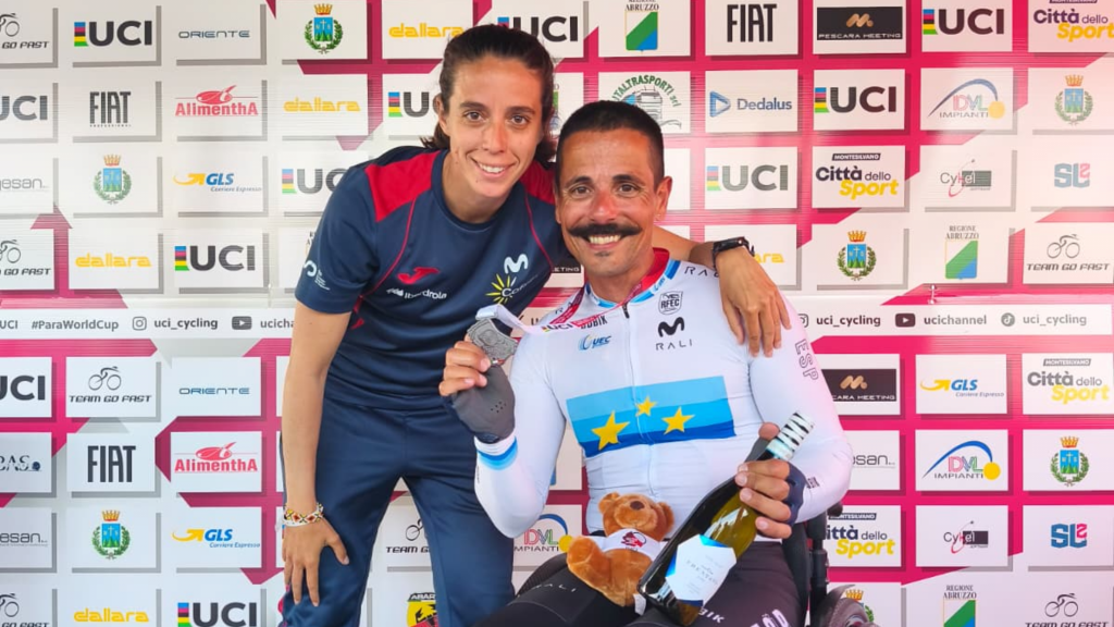 Sergio Garrote amb la medalla de plata a la Copa del Món d’Abruzzo