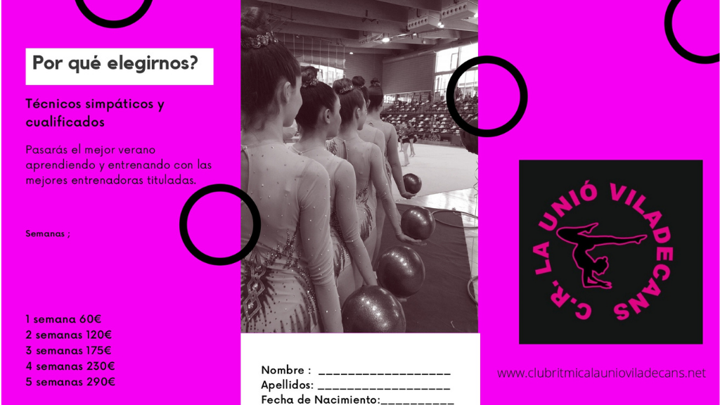 Casal de verano de la Gimnasia Rítmica CR La Unio Viladecans Casal de verano de la Gimnasia Rítmica CR La Unio Viladecans