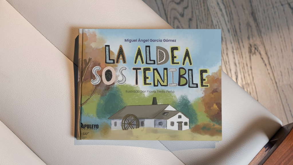 Portada del llibre, amb una casa amb molí d'aigua enmig del bosc Portada del llibre, amb una casa amb molí d'aigua enmig del bosc