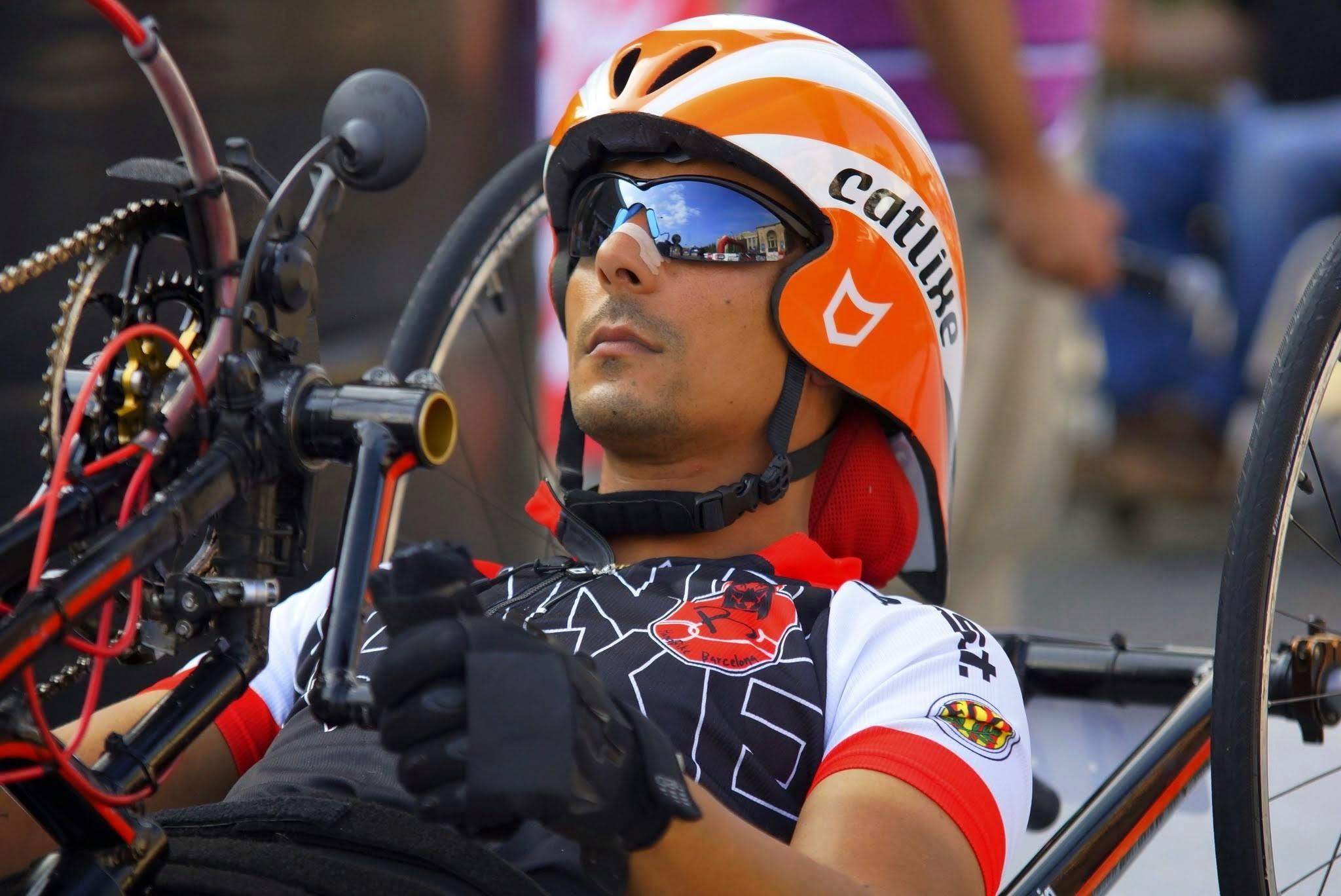 Sergio Garrote amb la seva Handbike