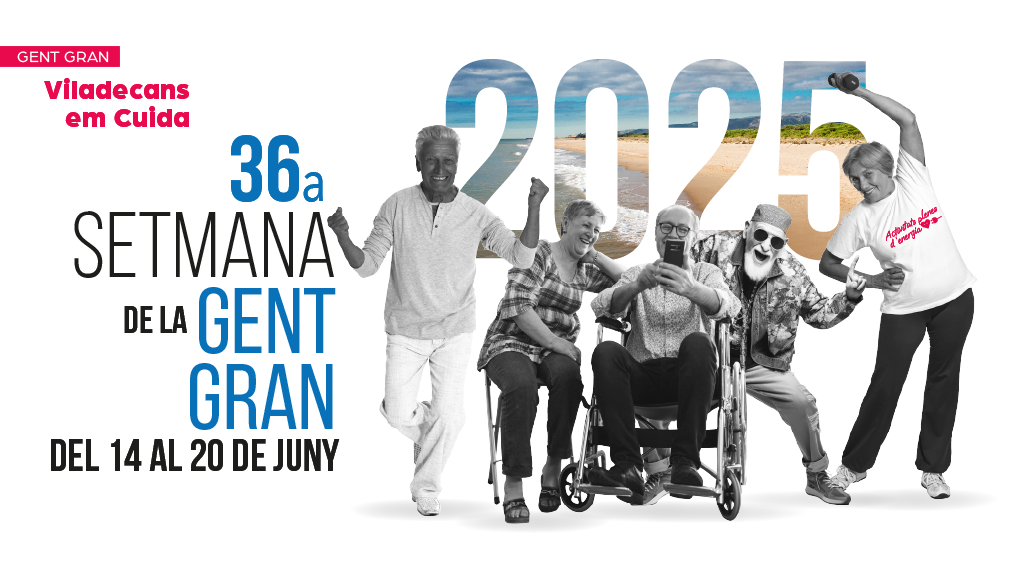 Participants ben actius, al cartell de la Setmana de la Gent Gran Participants ben actius, al cartell de la Setmana de la Gent Gran