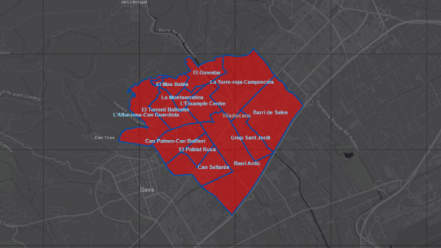 Detall del mapa interactiu per barris de l'Observatori