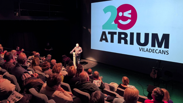 L'alcalde Carles Ruiz a la presentació del programa del 20 aniversari d'Atrium
