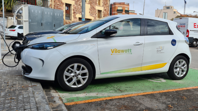 Cotxe elèctric del servei compartit de Vilawatt