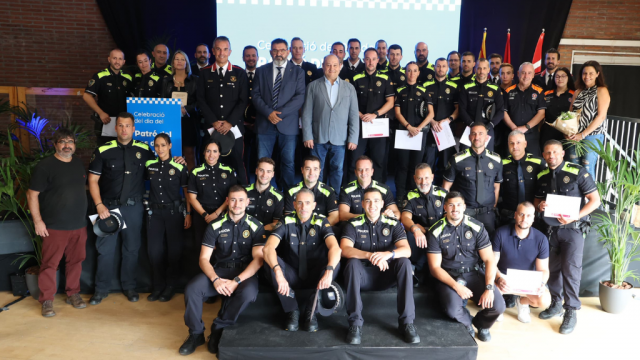Foto de grup de l'acte del Patró de la Policia Local