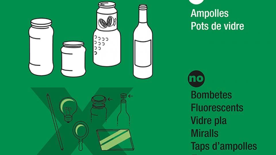 reciclatge residus vidre ampolles
