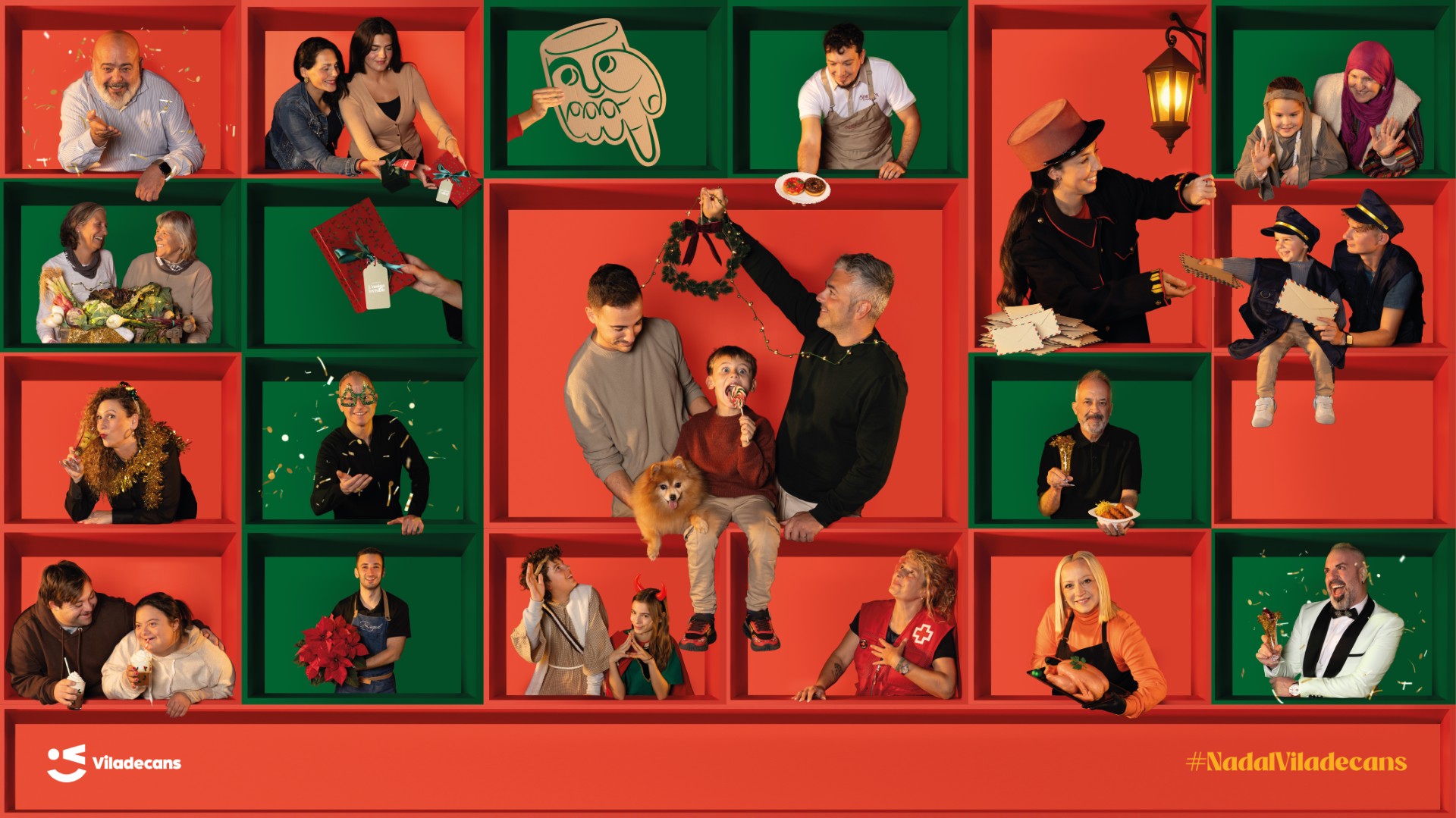Imatge amb les persones que protagonitzen la campanya de Nadal